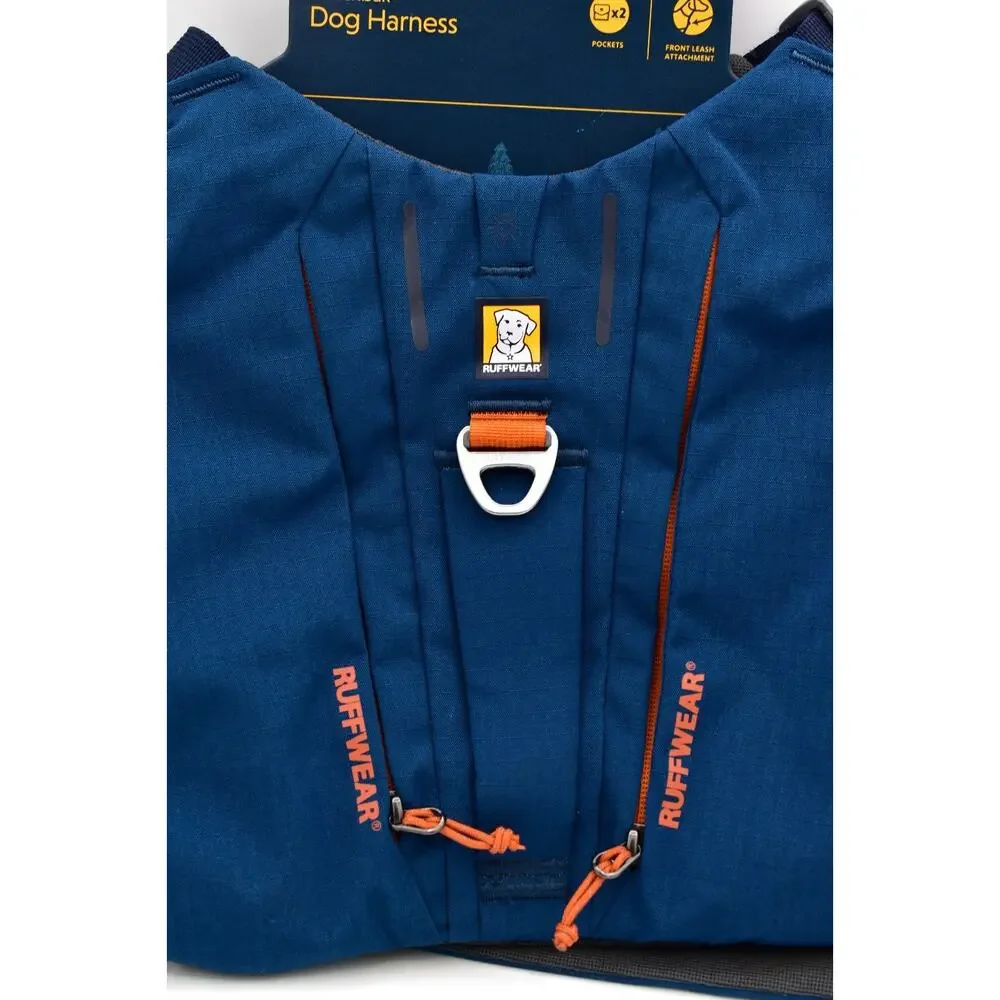 Ruffwear Switchback Dog Back Pack Harness Pockets Reflective Blue Moon S NWT